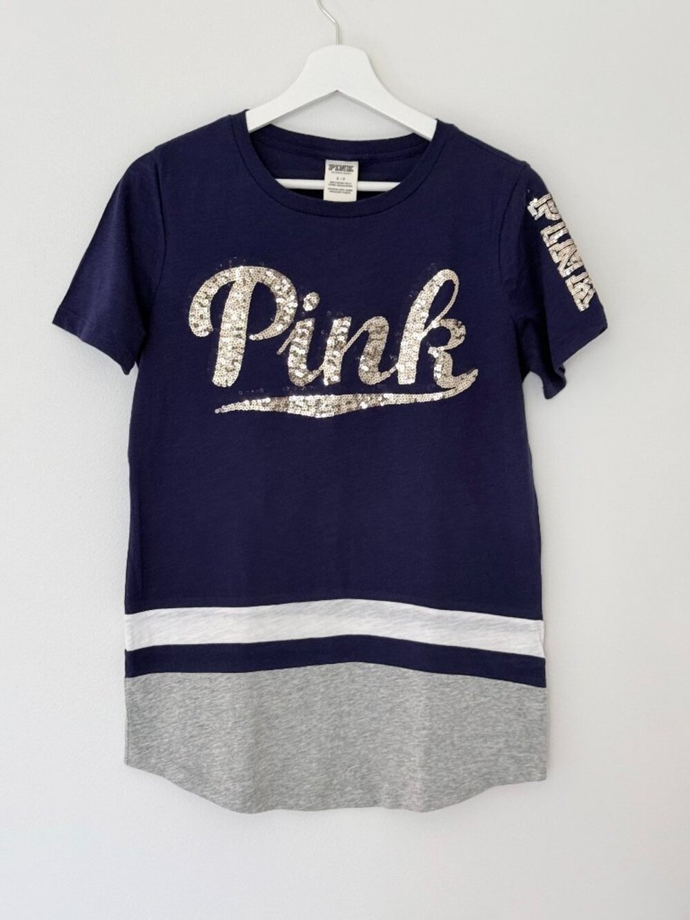 PINK Vistoria's Secret T-Shirt à paillettes - Taille S